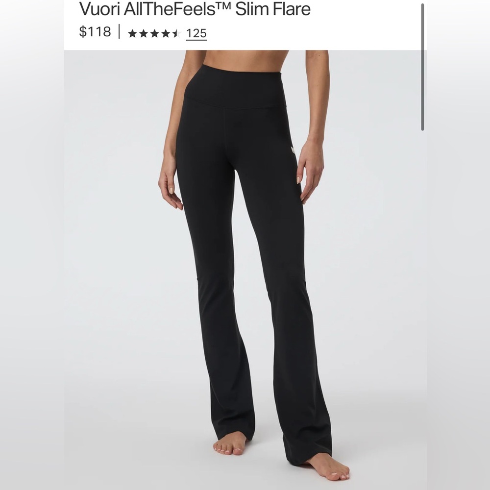 Vuori AllTheFeels Slim Flare Women's Black Flare Pants